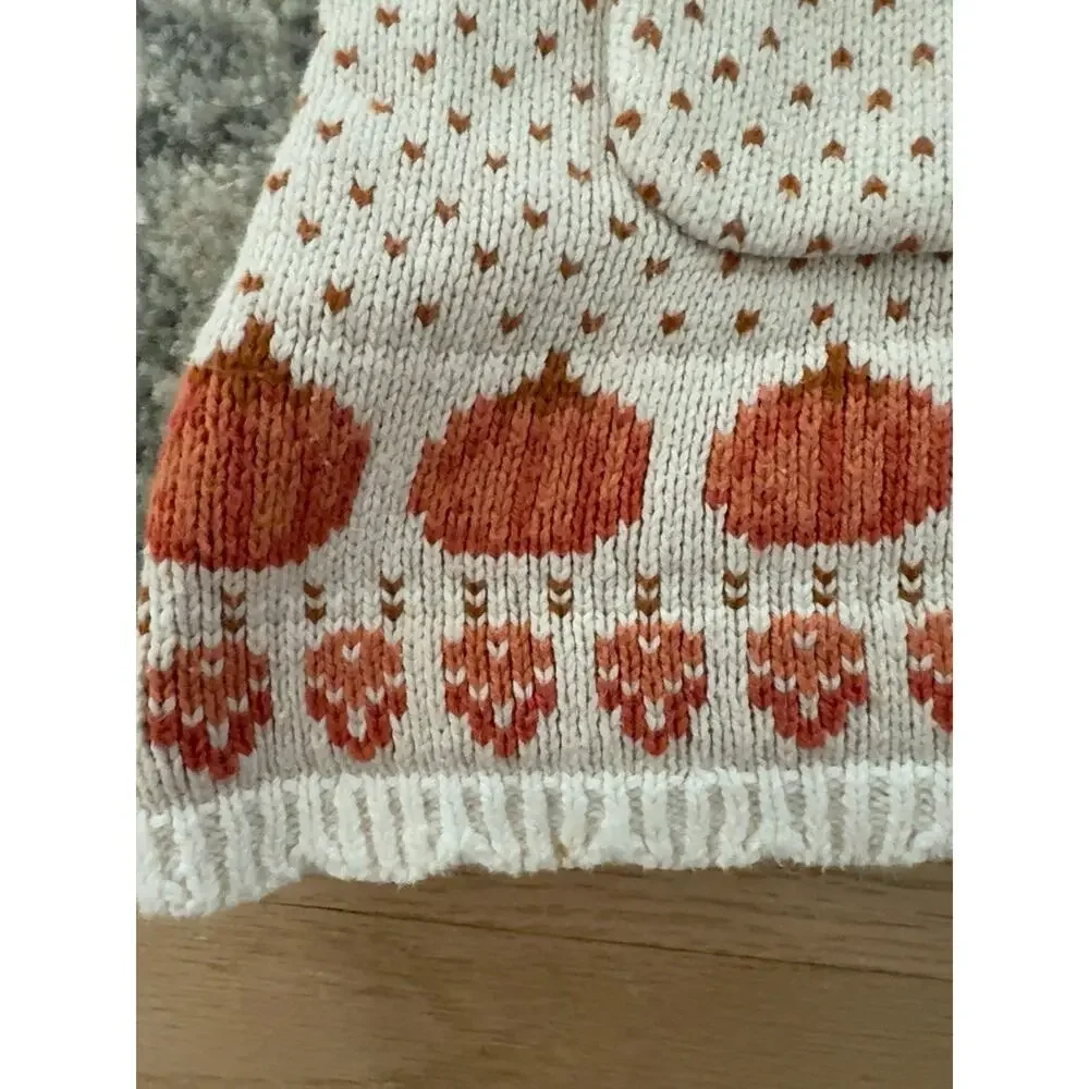 Max Studio Baby Cozy Knit Kids Pumpkin Long Sleeve Sweater Fall Dress Size 2T